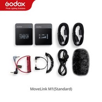 유튜브용 캠코더 Godox-morelink M1 M2 2.4GHz 무선 라발리에 마이크 DSLR 카메라 캠코더 스마트폰 유튜, 01 MoveLink M1