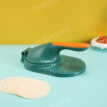 만두 만들기 제조기 만두피 롤링 반죽 도구 프레스 압축 누르는 기계 만두빚기, 일반 그린 오렌지