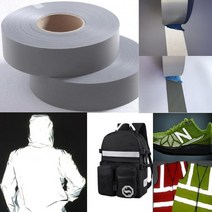 5M 길이 높은 가시성 반사 화학/TC 천 경고 반사 안전 패브릭 의류 액세서리 스카치 라이트 테이프, 일반 조명