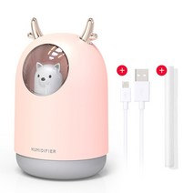 귀여운 애완 동물 미니 USB 가습기 가정용 소형 보습 아로마 테라피 자동차 창의력 에어 베어, pink bear
