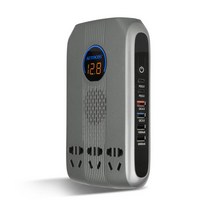 오토코스 차량용 순수정현파 인버터 고속충전기 QC4.0 200W c타입 220V 12V 캠핑 차박 9포트 N1-K+고속충전 케이블, 1개