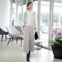 엄마옷 모슬린 누빔통바지 조끼 상하세트 ST111178마담 미시옷 50대 중년여성의류 60대 엄마옷 빅사이즈 할머니옷 여성옷