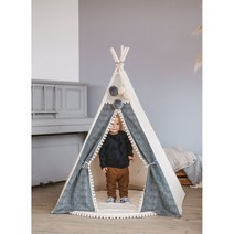 인디언텐트 가정용 캠핑 놀이 플레이 하우스, 5로드 쌍창 이케아 텐트+노란등 작은 선물세트