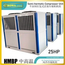 25HP HMBP 공기 냉각 콘덴싱 유닛 R134a R404A/R507A R407C 또는 R22 와 함께 작동 가능 차이는 오일, 한개옵션0