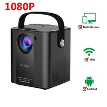 미니빔프로젝트 업소용 가정용 미니 빔프로젝터 프로젝션 안드로이드 9.0 프로젝터 풀 hd 1080p led wifi 비디오 프로젝터 스마트 tv 박스 홈 시어터 프로젝터 시네마, 안드로이드 버전 02, 영국 플러그