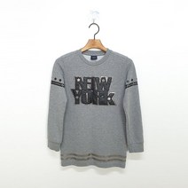 빈티지다온 엠엘비 그레이 은박 비즈장식 NEWYORK 긴팔티