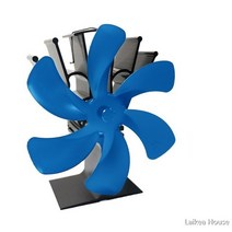 소형화목난로 팰릿 난로 연소기 겨울 캠핑 경량 6블레이드 벽난로 팬 열 전원 블랙 스토브 로그 우드 버너, 02 blue