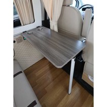 캠핑카 카라반 카운티 시티밴 내부 접이식 테이블, 우드 테이블 상판 + 브래킷 (높이조절)