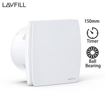 타이머 스위치 백 밸브 포함 볼 베어링 모터 추출기 팬 욕실 샤워 배기 230V 덕트 6 인치 150mm, CHINA, 220-240V 50Hz, LFWW-13QT (150mm)