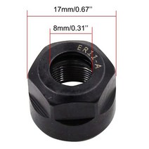 8개 낱개구성 ER11-A Type M14 Thread Collet Clamping Hex Nuts For CNC Milling Chuck Holder Lathe