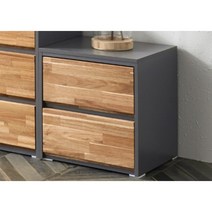 국내제작 저소음 2단 낮은 그레이 원목서랍장400 키높이 홈바 베란다 모던