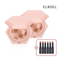 [엘로엘(화장품)] [엘로엘] NEW 블렌딩 콤팩트 쿠션(빅) 1+ 1+벨벳립 증정, 상세 설명 참조, 색상:21호