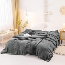 [Peypike 정품] 304.8 x 304.8cm(10 10피트) 초대형 플란넬 담요 가족 킹 사이즈 침대용 - 가볍고 아늑하고 부드러운 라이트 그레이 688578