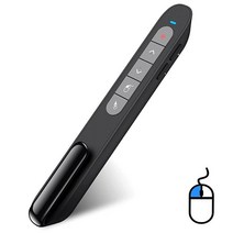 DinoFire 에어 마우스가 있는 무선 프레젠터 리모컨 RF 2.Z USB 충전식 프리젠테이션 클리커 및 포인터 파워포인트 PPT 슬라이드 노트북/컴퓨터/맥용