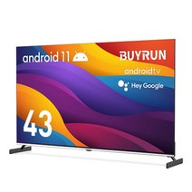 프리즘코리아 하이마트 설치! 109cm 바이런 4K 구글 안드로이드11 스마트TV ABC43G 설치유형 ／전용악세서리 선택가능