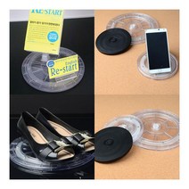 회전원판 진열대 투명 - 소 이동식매대 악세사리거치대, 투명 - 대