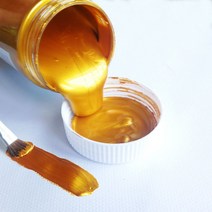세트 골드 펄 페인트 아크릴 물감 셀프 인테리어 금색 대용량, 골든_300ml