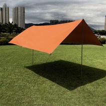 루프탑텐트 야외 캐노피 캠핑 다인용 자외선 차단 천막 쉼터 상단 지붕 방수 접이식 텐트, [04] tent and 4nails1bag, [02] 주황색