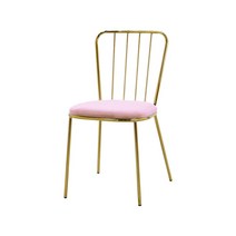 지엠퍼니처 라인 골드체어 옐로우골드체어 인테리어의자, 라인 핑크