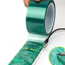 녹색 PET 필름 테이프 고온 내열성 PCB 솔더 SMT 도금 실드 절연 보호, 25mm