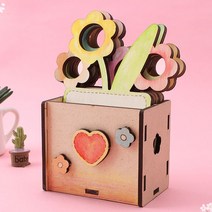 아트랄라 꽃밭 티코스터 (1인용) 우드코스터 나무컵받침 만들기 색칠하기, 단품