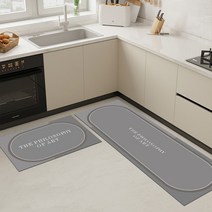 폴라도레 2종세트 빨아쓰는 소프트 규조토 발매트 3D 착시 입체 욕실 주방 매트, 4.예술철학D