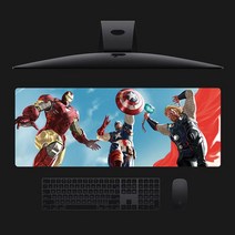 컴퓨터책상 대형 장패드 게이밍책상 대형 마우스패드 pc방 장비 책상 pc방의자 디즈니 만화 마블 캡틴 아메리카 고무 게임 패드 사무실 컴퓨터 책상 매트 테이블 키보드 빅 매트, 캡틴 아메리카 지, 90x40cm