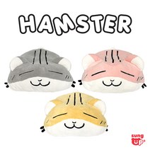 성업플러스 햄스터 인형 쿠션 애착 동물, 핑크