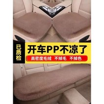자동차가죽시트보호커버방석 겨울용 따뜻한 여성용 푹신한 세트 앞 매트 긴 플러시 양모 모피 의자 쿠션 1, 06 Beige 1seat