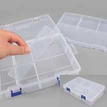 악세사리보관함 다용도케이스 DIY보관함 2단 8칸 잠금장치 투명 보관박스