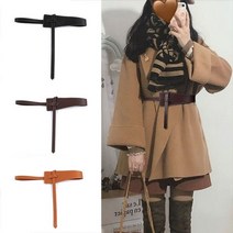 핑크비올라샵 / 클래식 스티치 셔츠 원피스 코디 와이드 빅 벨트