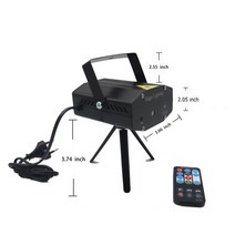 휴대용 미니 LED R amp G 레이저 프로젝터 원격 무대 조명 효과 조정 디스코 KTV 클럽 파티 음성 제어 DJ 빛, [04] 영국 플매트 카펫 러그, [01] with remote