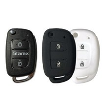 [AAX_1738475] (선택 : 블랙) 그랜드 스타렉스 B형 2버튼 실리콘 스마트키 케이스 실리콘키링 차키케이스 스마트키케이스 키케이스 자동차키링, 블랙