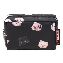 [쓰리씨이] [3CE X TOILETPAPER][3CE]토일렛페이퍼 패디드 큐브 파우치, 색상:BLACK, 1개