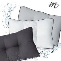 [밀리홈] 1+1 호텔식 네스트 통째로 빨아쓰는 경추베개 50cm x 70cm 10종택1, 화이트+네이비