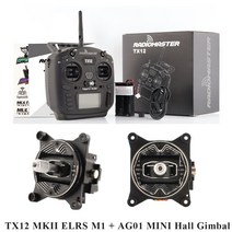 리모컨 호환 RadioMaster-TX12 MKII 16ch 홀 짐벌 OPENTX 및 EDGETX 원격 제어 송신기 지원, 03 ELRS M1 AG01 Mini