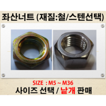 좌너트 좌산너트 M5~M36 일반철/스텐(SUS) 낱개판매, 좌너트 좌산너트SIZE: M36 재질: 일반철