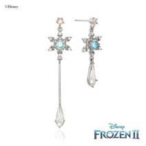 [클루] [디즈니X]겨울왕국 스노우 플라워 오로라 스톤 실버 귀걸이_CLER20B03PWL