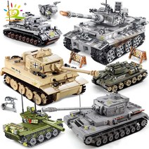 huiqibao 군사 독일 킹 타이거 탱크 모델 빌딩 블록 w, CHINA, 1061Pcs 상자 없음