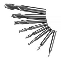 2플루트 HSS 엔드 밀 커터 라우터 비트 1mm-12mm CNC 스트레이트 생크 밀링 목공 도구 목재, 1mm