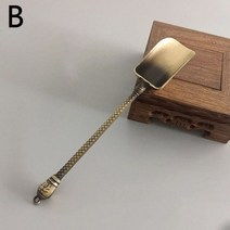 레트로 금속 차 숟가락 중국 주걱 아연 합금 잎 선택기 다도 용품 액세서리 도구 1 개, 라이트 그린