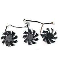 호환용 3pcs FD8015U12S 7pin 75mm RX5700 RX5700XT GPU 팬 ASUS GTX 1660Ti 1660Super RX 5700 XT TUF X3 OC 그, [04] 빨간