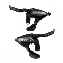 1 쌍 ef500-8 자전거 변속기 퀵 체인지 비주얼 윈도우 블랙 24단 산악 자전거용 mtb 기어 시프터, 검은색