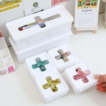 디스이즈샵 주방 1회용 위생장갑 비닐봉지 장갑 정리케이스 대중소 3종 세트 탁상 서랍용 가능, 대중소 3개입