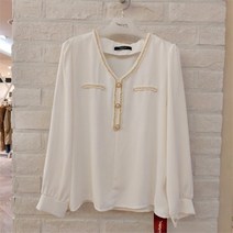 헤이린뉴욕 SH01 실키한 진주장식블라우스 HM3BL1021