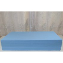 SEJEL.F (세젤에프) 3단 폴리 접이식 매트리스 고밀도 HR스펀지 싱글매트 블루 7.5CM, 블랙 & 화이트
