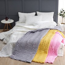 차렵이불 매직크린 들꽃 스프레드 퀸 세트 핑크