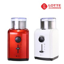 롯데 커피 그라인더 LCG-7080 5단계 12잔 200W 전동그라인더, 레드