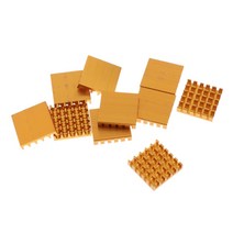 shangren 10PCS 알루미늄 방열판 냉각 핀 방열판 냉각기 22x22x5mm 알루미늄, 황금