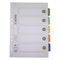 인덱스간지 5분류 아트지 종이 아톰 IF-302 A4